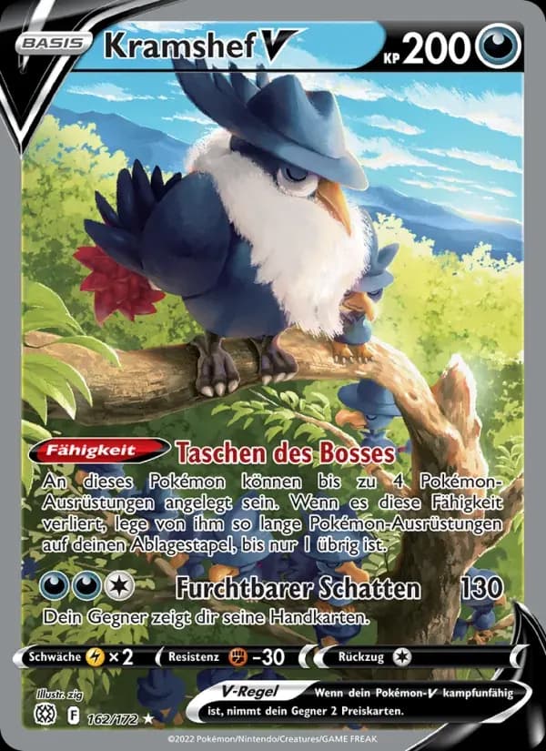 Kramshef V — Strahlende Sterne 162 German Pokémon card