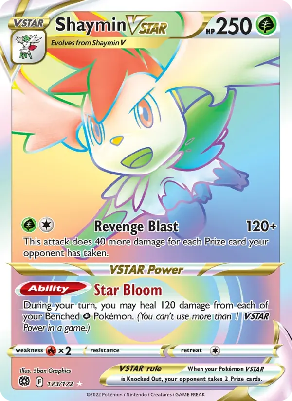 Shaymin VSTAR — Strahlende Sterne 173 German Pokémon card