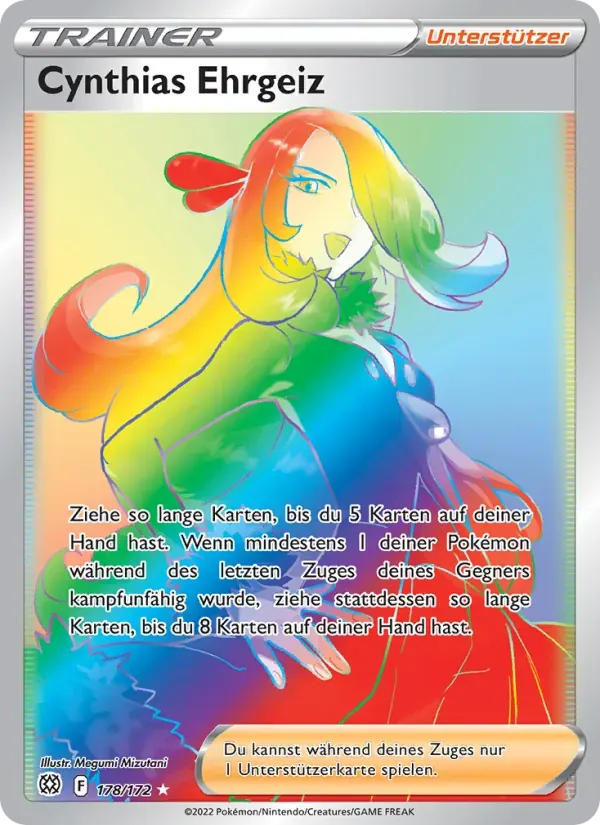 Cynthias Ehrgeiz — Strahlende Sterne 178 German Pokémon card