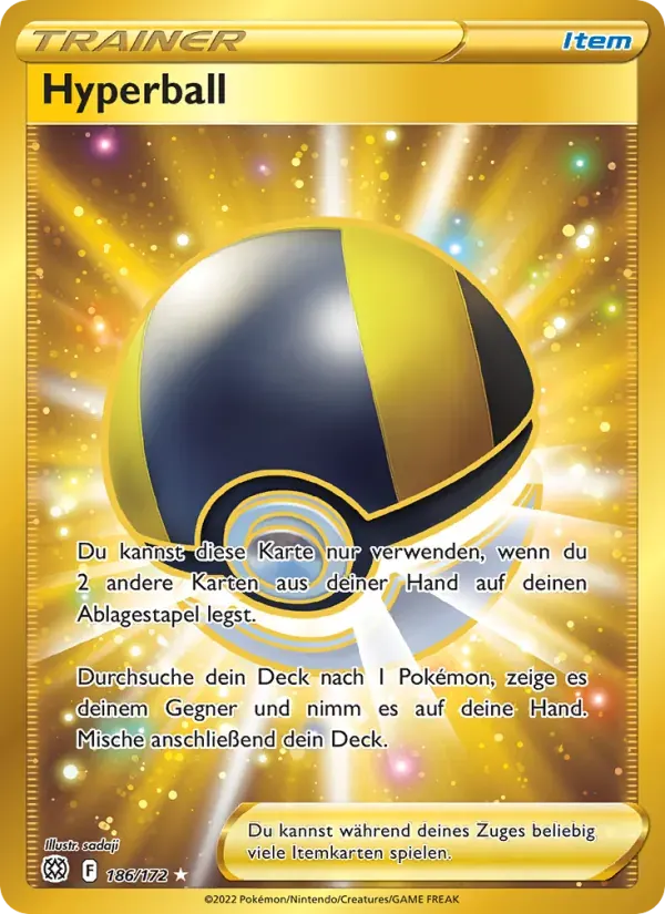 Hyperball — Strahlende Sterne 186 German Pokémon card