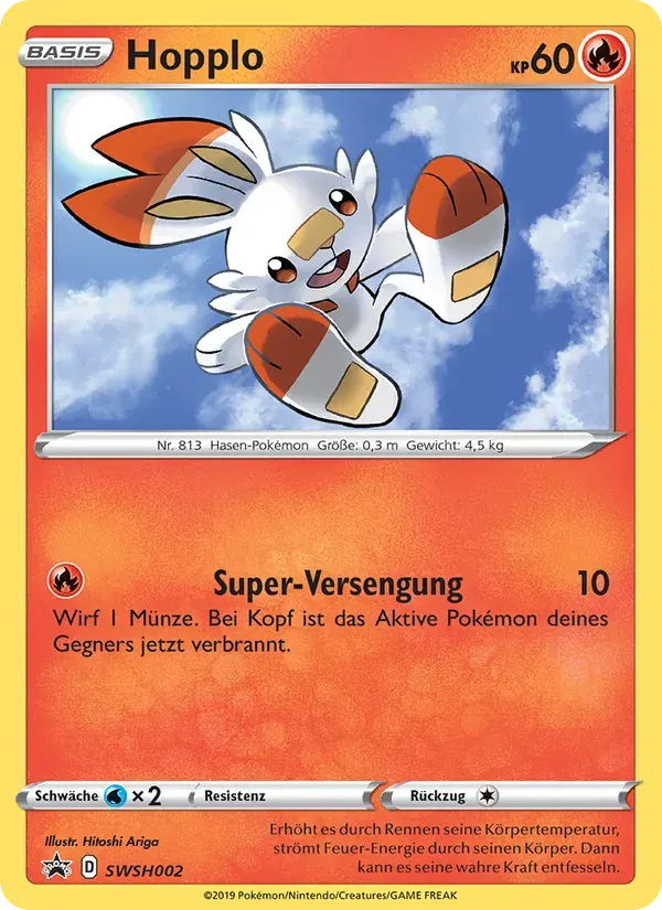 Hopplo — SCSC Promokarten SWSH002 German Pokémon card