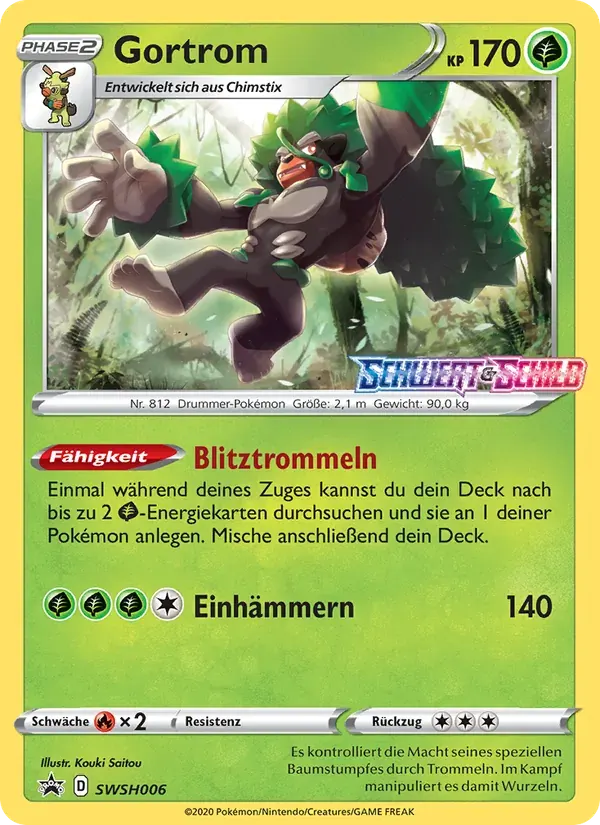 Gortrom — SCSC Promokarten SWSH006 German Pokémon card
