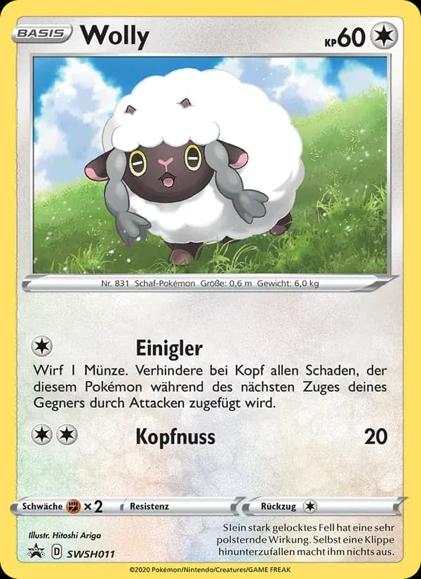 Wolly — SCSC Promokarten SWSH011 German Pokémon card