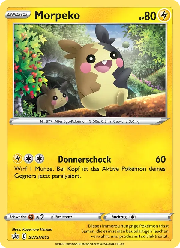 Morpeko — SCSC Promokarten SWSH012 German Pokémon card