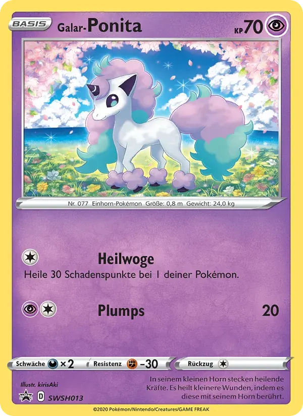 Galar-Ponita — SCSC Promokarten SWSH013 German Pokémon card