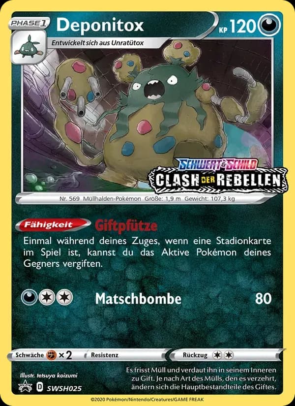 Deponitox — SCSC Promokarten SWSH025 German Pokémon card