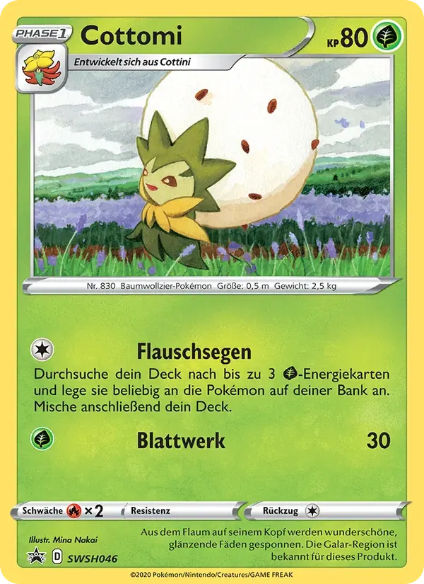 Cottomi — SCSC Promokarten SWSH046 German Pokémon card