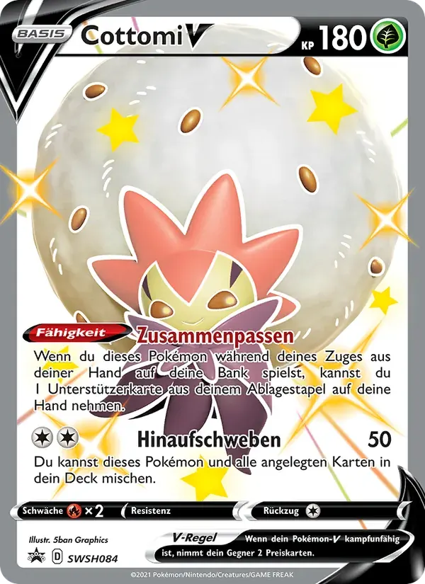 Cottomi V — SCSC Promokarten SWSH084 German Pokémon card
