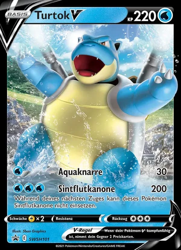 Turtok V — SCSC Promokarten SWSH101 German Pokémon card