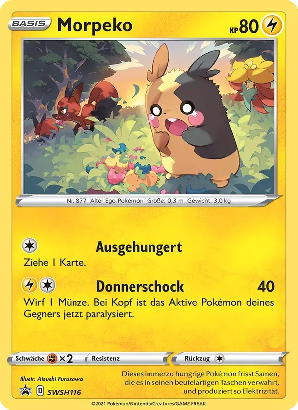 Morpeko — SCSC Promokarten SWSH116 German Pokémon card