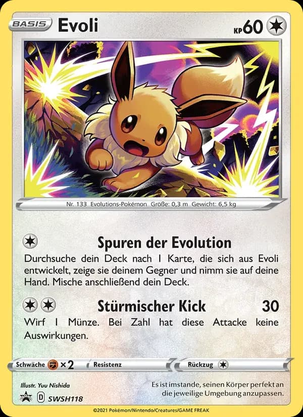 Evoli — SCSC Promokarten SWSH118 German Pokémon card