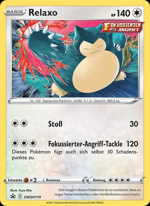 Relaxo — SCSC Promokarten SWSH119 German Pokémon card
