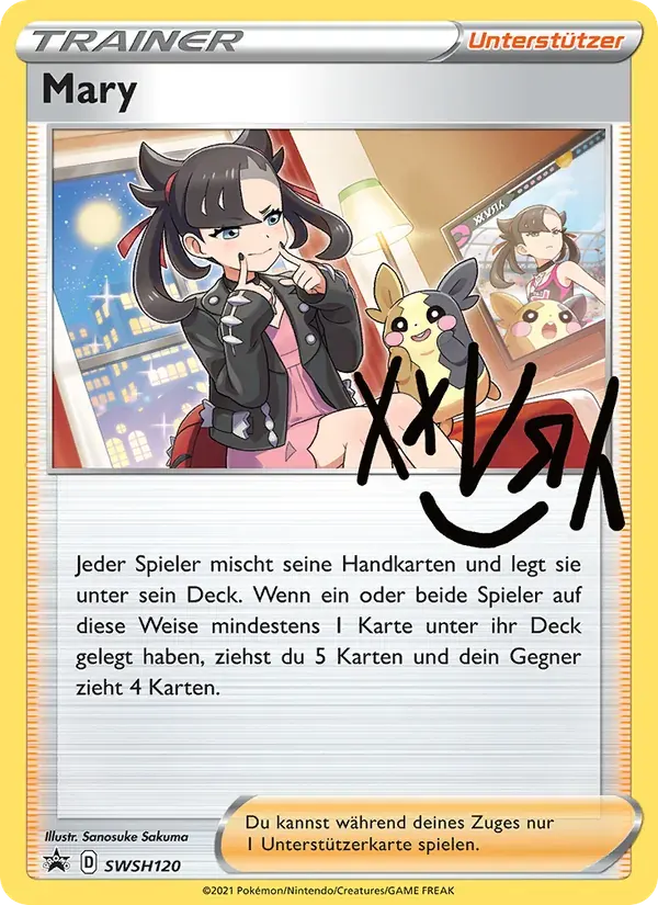 Mary — SCSC Promokarten SWSH120 German Pokémon card