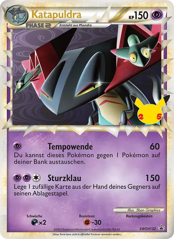 Katapuldra — SCSC Promokarten SWSH132 German Pokémon card