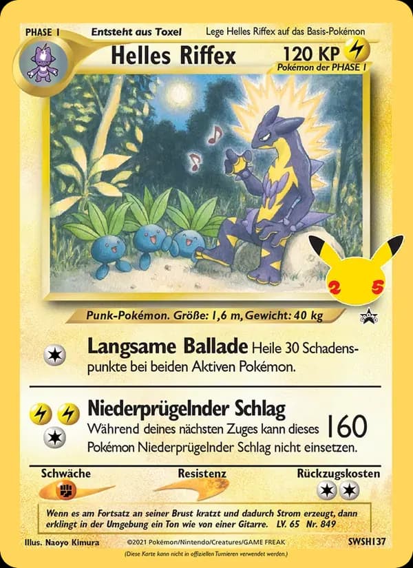 Helles Riffex — SCSC Promokarten SWSH137 German Pokémon card