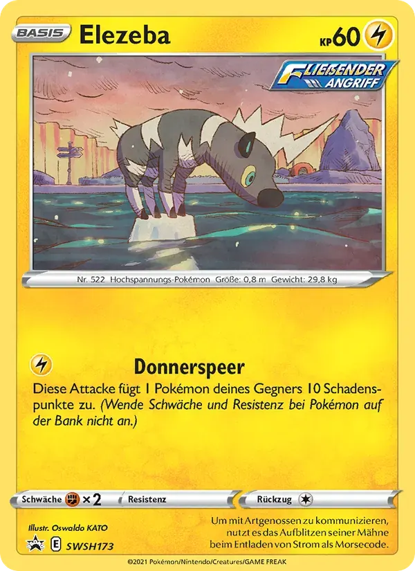 Elezeba — SCSC Promokarten SWSH173 German Pokémon card