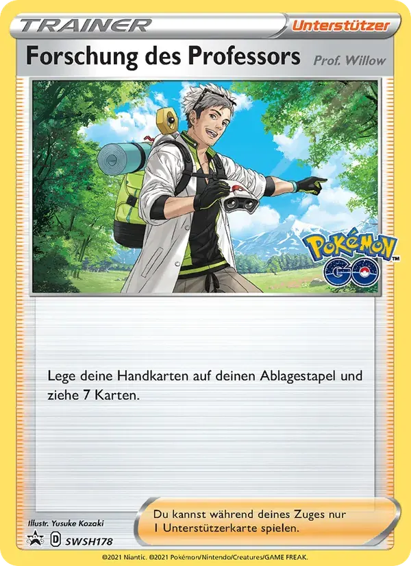 Forschung des Professors — SCSC Promokarten SWSH178 German Pokémon card