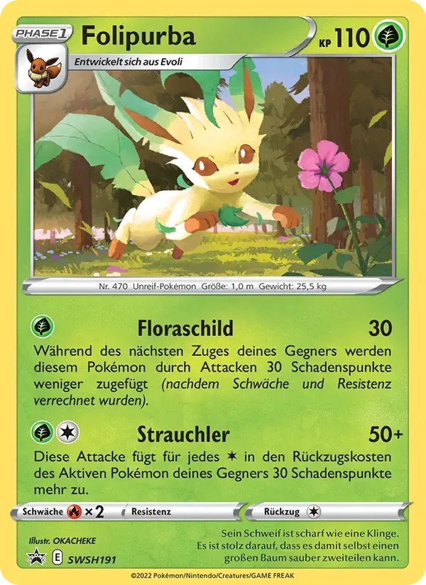 Folipurba — SCSC Promokarten SWSH191 German Pokémon card