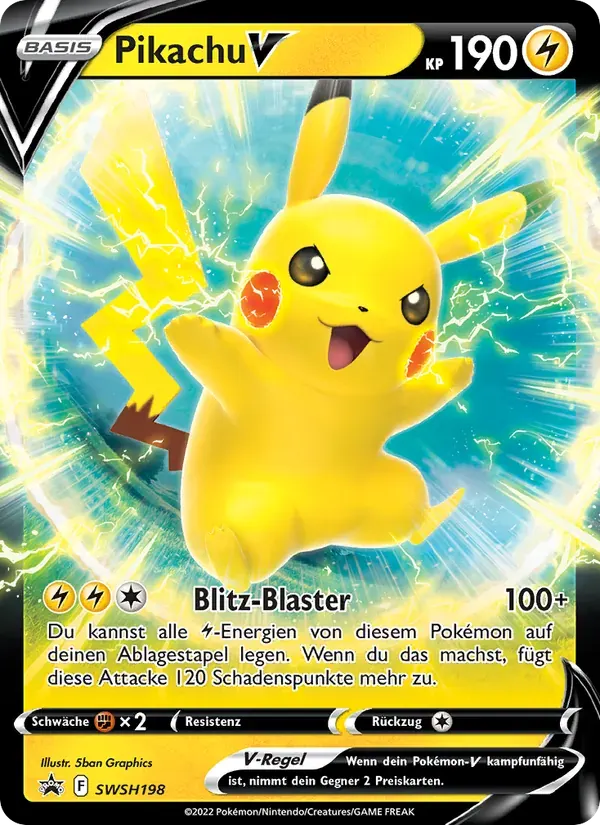 Pikachu V — SCSC Promokarten SWSH198 German Pokémon card