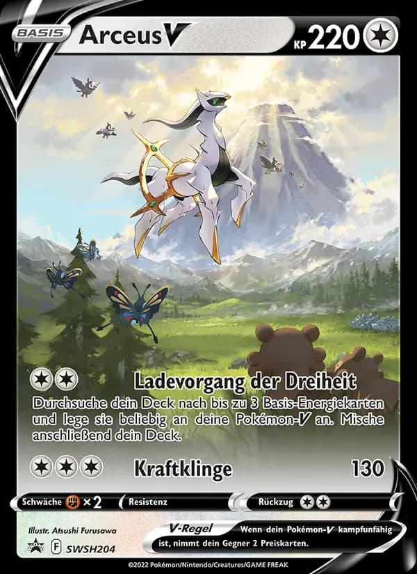 Arceus V — SCSC Promokarten SWSH204 German Pokémon card