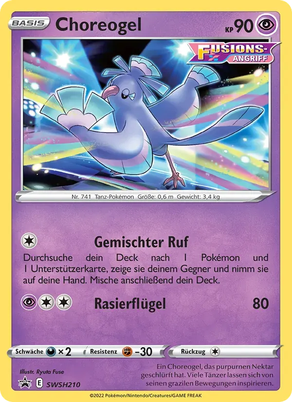 Choreogel — SCSC Promokarten SWSH210 German Pokémon card