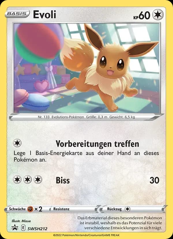 Evoli — SCSC Promokarten SWSH212 German Pokémon card