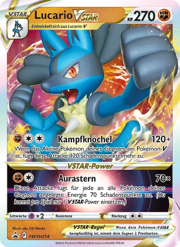 Lucario VSTAR — SCSC Promokarten SWSH214 German Pokémon card