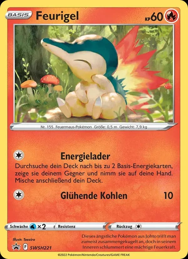 Feurigel — SCSC Promokarten SWSH221 German Pokémon card