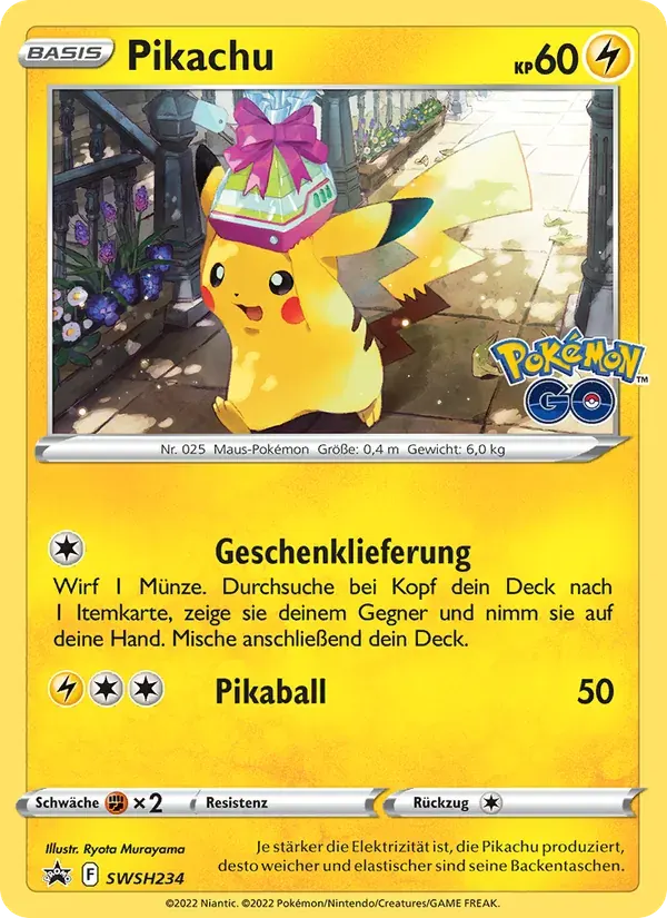 Pikachu — SCSC Promokarten SWSH234 German Pokémon card
