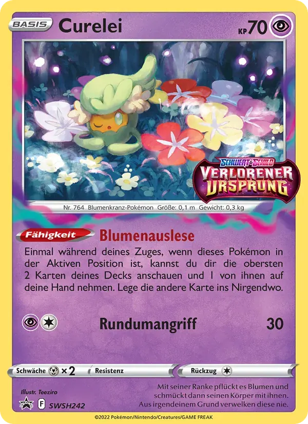 Curelei — SCSC Promokarten SWSH242 German Pokémon card