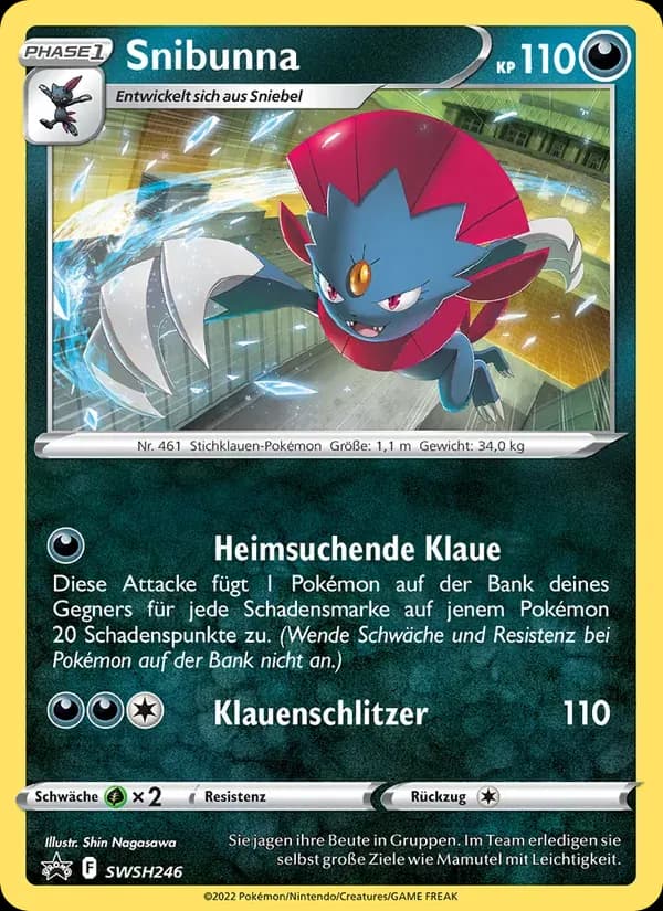 Snibunna — SCSC Promokarten SWSH246 German Pokémon card