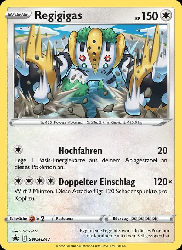 Regigigas — SCSC Promokarten SWSH247 German Pokémon card
