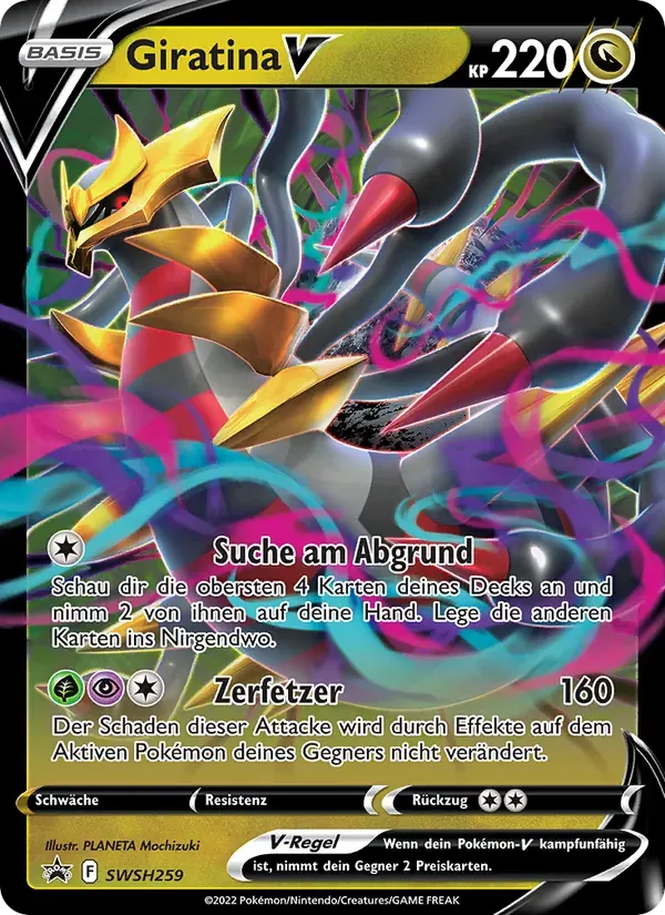 Giratina V — SCSC Promokarten SWSH259 German Pokémon card