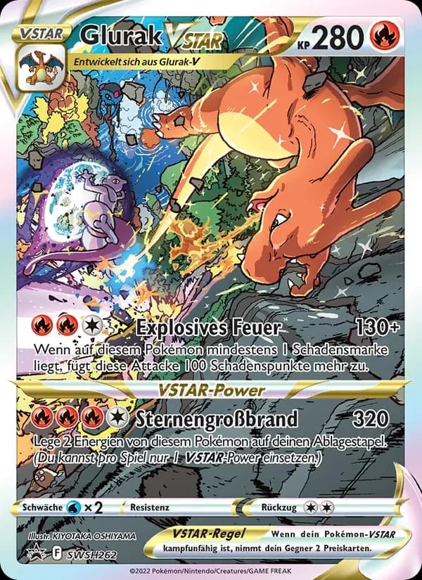 Glurak VSTAR — SCSC Promokarten SWSH262 German Pokémon card