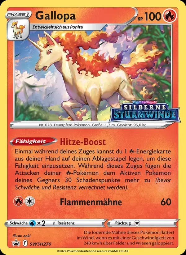 Gallopa — SCSC Promokarten SWSH270 German Pokémon card