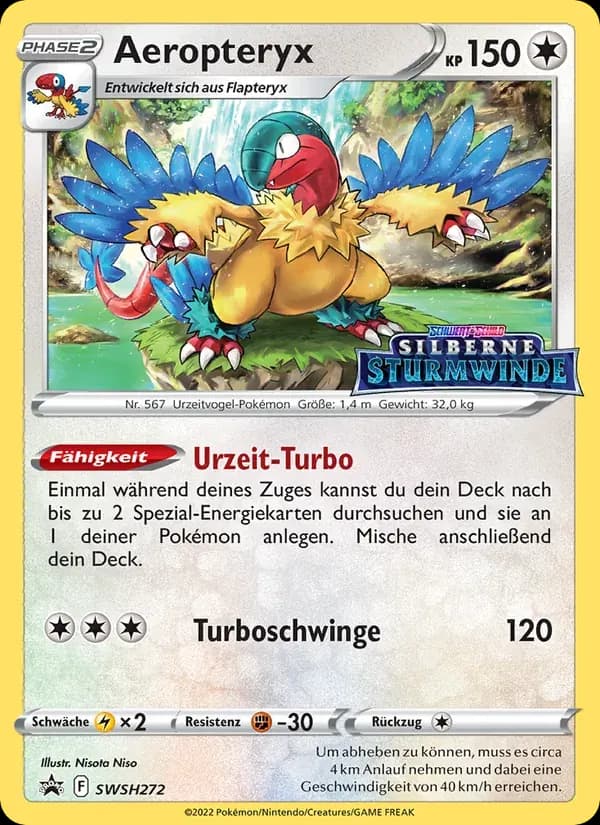 Aeropteryx — SCSC Promokarten SWSH272 German Pokémon card