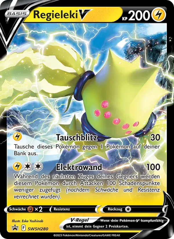 Regieleki V — SCSC Promokarten SWSH280 German Pokémon card
