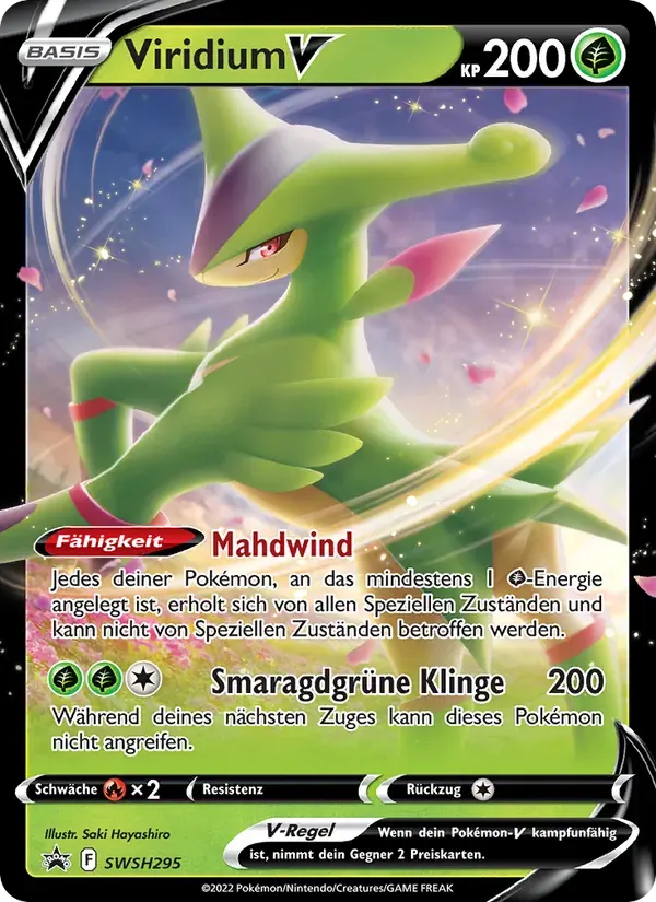 Viridium V — SCSC Promokarten SWSH295 German Pokémon card