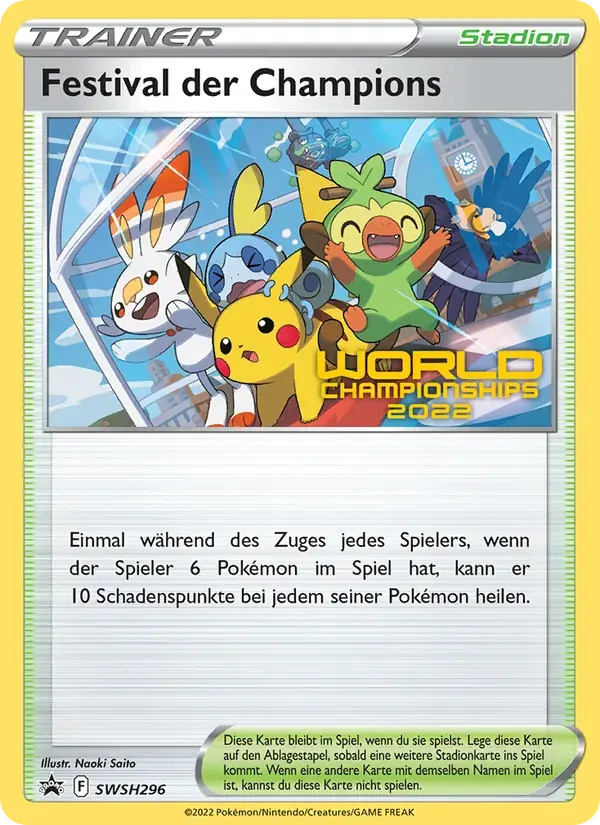 Festival der Champions — SCSC Promokarten SWSH296 German Pokémon card