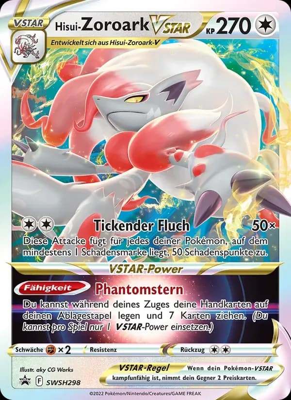 Hisui-Zoroark VSTAR — SCSC Promokarten SWSH298 German Pokémon card