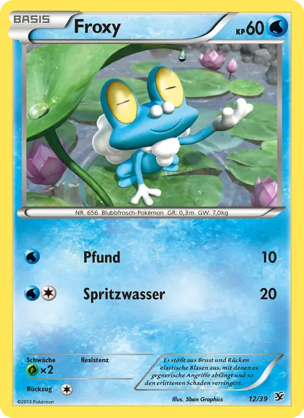 Froxy — Willkommen in Kalos 12 German Pokémon card