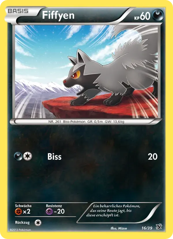 Fiffyen — Willkommen in Kalos 16 German Pokémon card