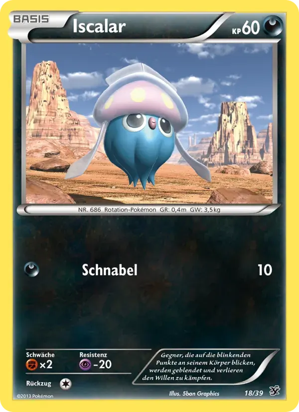 Iscalar — Willkommen in Kalos 18 German Pokémon card