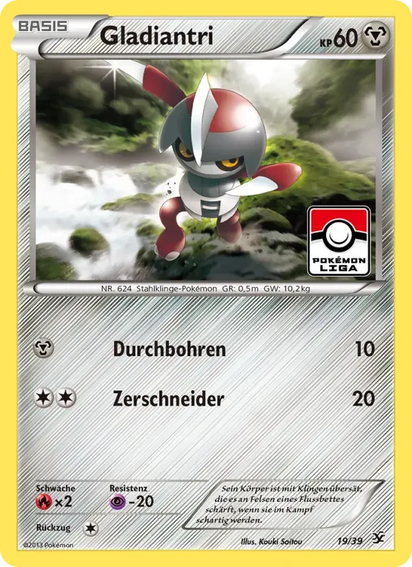 Gladiantri — Willkommen in Kalos 19 German Pokémon card