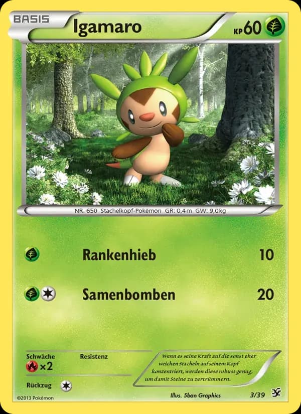 Igamaro — Willkommen in Kalos 3 German Pokémon card