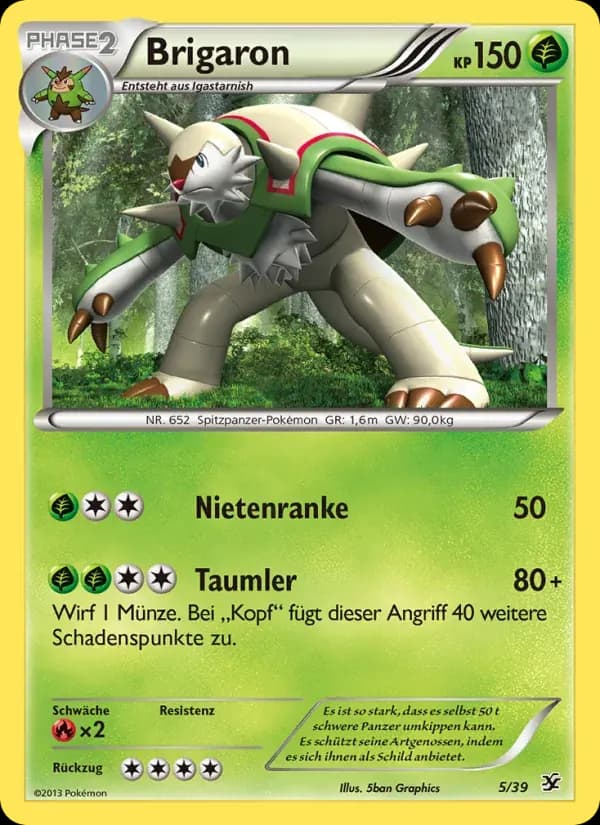 Brigaron — Willkommen in Kalos 5 German Pokémon card