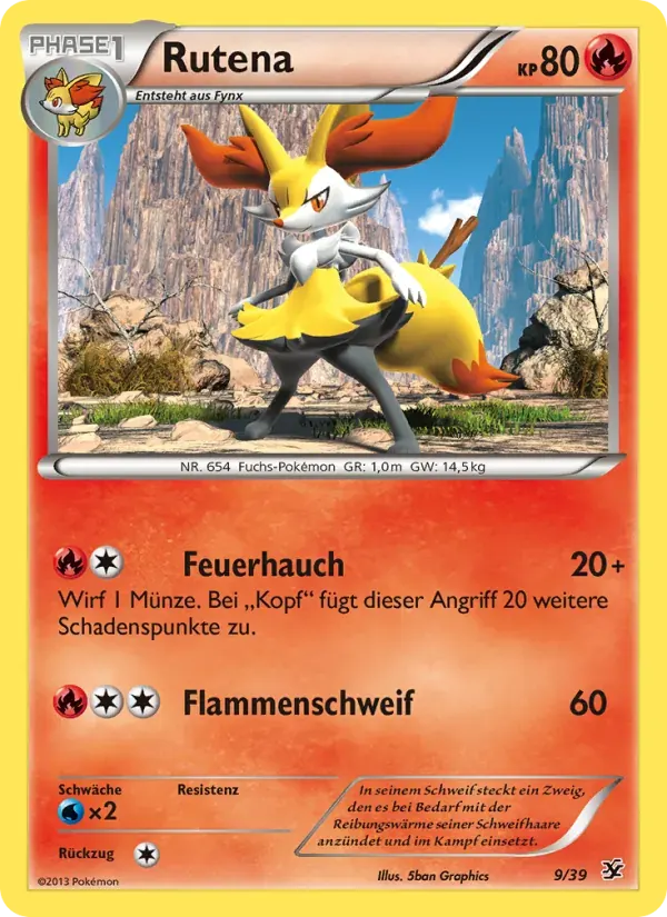 Rutena — Willkommen in Kalos 9 German Pokémon card