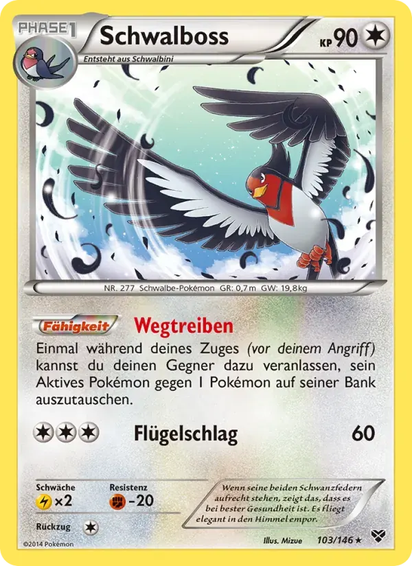 Schwalboss — XY 103 German Pokémon card