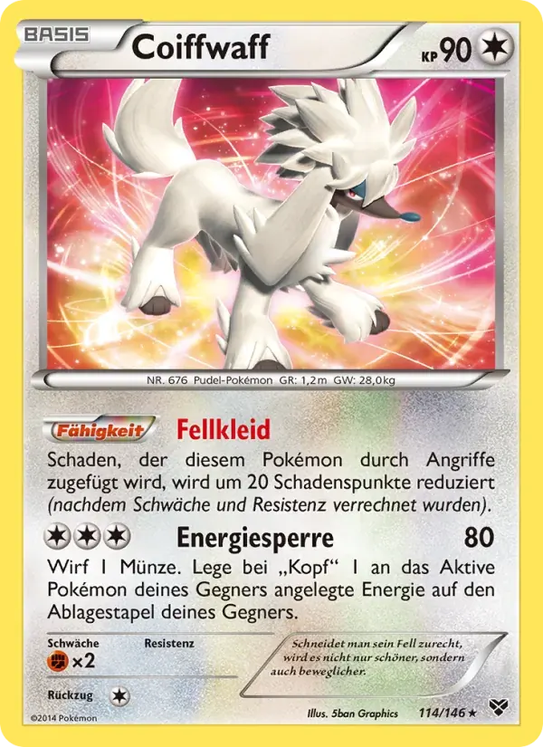 Coiffwaff — XY 114 German Pokémon card
