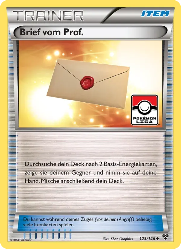 Brief vom Prof. — XY 123 German Pokémon card